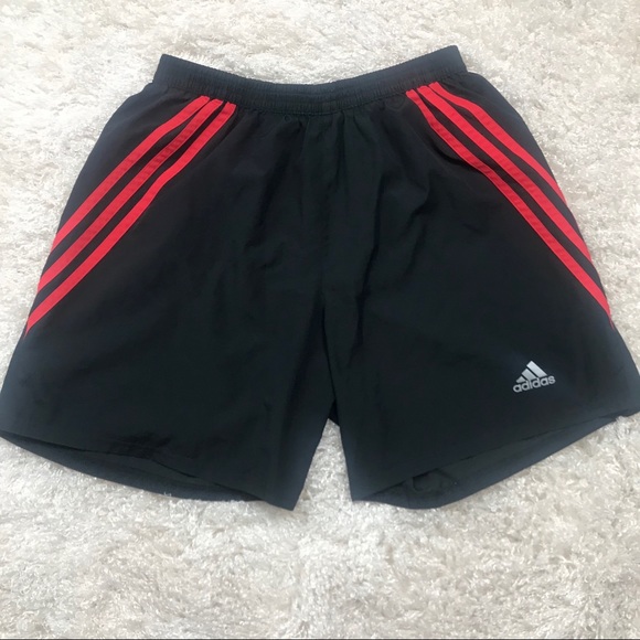 Adidas Climalite Shorts Red and Black - Picture 1 of 4